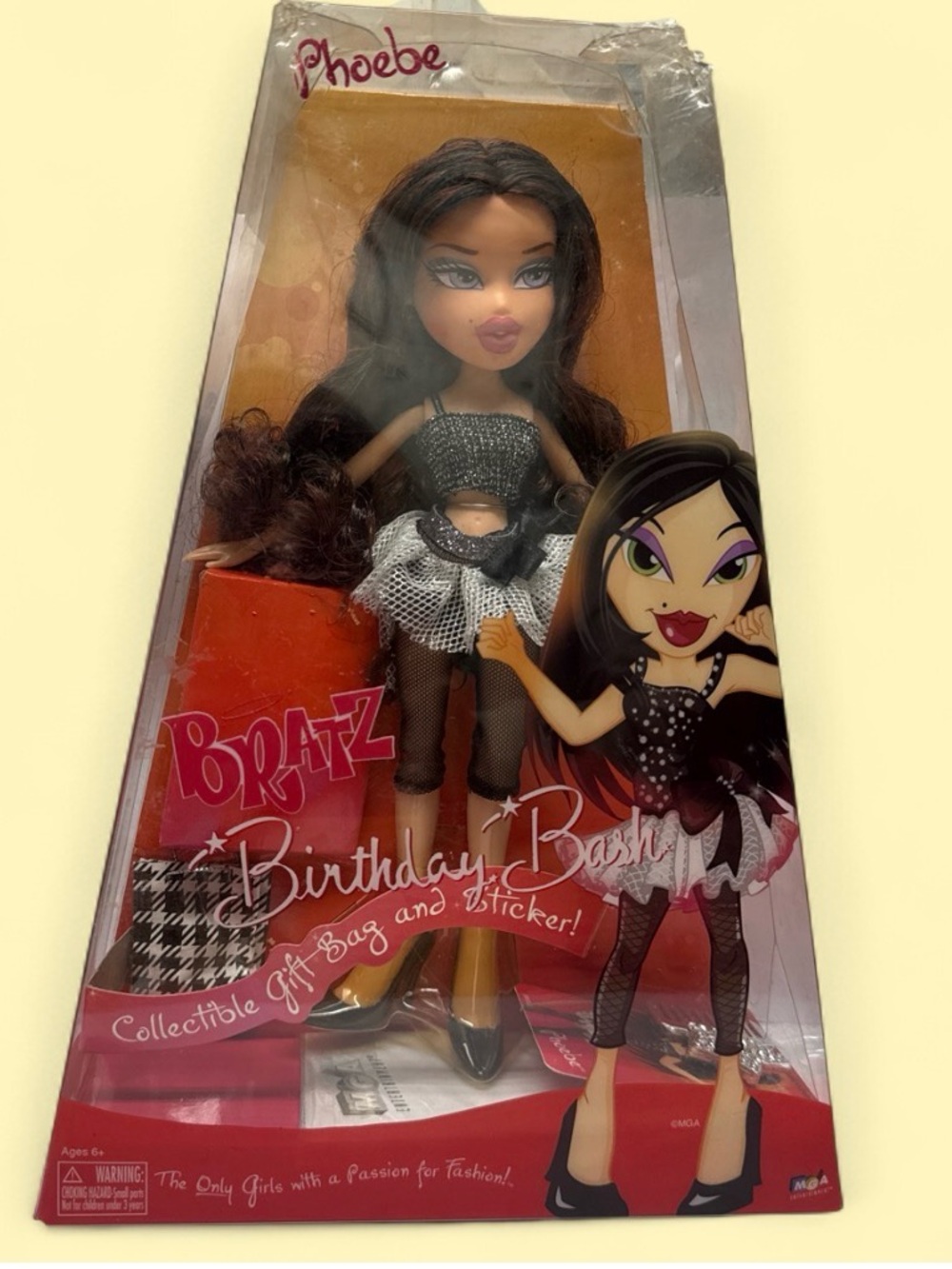 Phoebe Birthday Bash Doll - Black Hair, Silver & Black Outfit